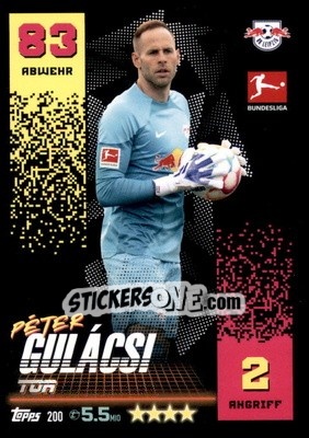 Cromo Péter Gulácsi - German Fussball Bundesliga 2022-2023. Match Attax - Topps
