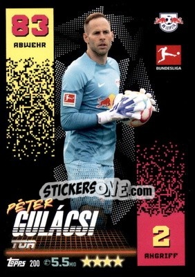 Figurina Péter Gulácsi - German Fussball Bundesliga 2022-2023. Match Attax - Topps