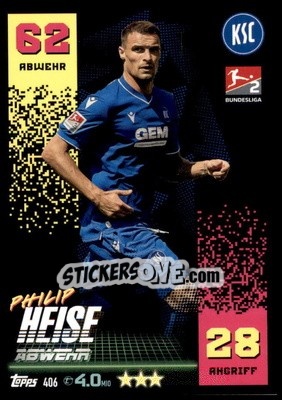 Sticker Philip Heise - German Fussball Bundesliga 2022-2023. Match Attax - Topps