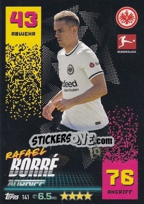 Sticker Rafael Borré - German Fussball Bundesliga 2022-2023. Match Attax - Topps