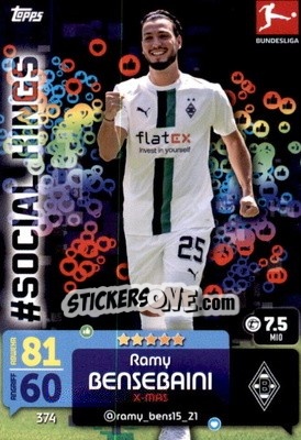 Sticker Ramy Bensebaini - German Fussball Bundesliga 2022-2023. Match Attax - Topps
