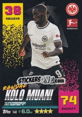 Sticker Randal Kolo Muani - German Fussball Bundesliga 2022-2023. Match Attax - Topps