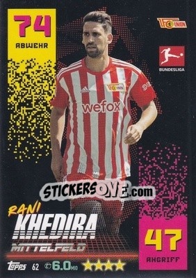 Sticker Rani Khedira - German Fussball Bundesliga 2022-2023. Match Attax - Topps