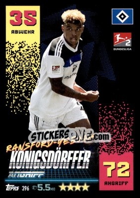 Cromo Ransford-Yeboah Königsdörffer - German Fussball Bundesliga 2022-2023. Match Attax - Topps