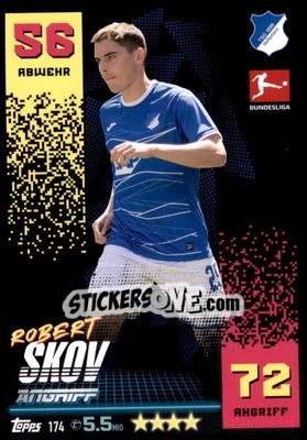 Figurina Robert Skov - German Fussball Bundesliga 2022-2023. Match Attax - Topps