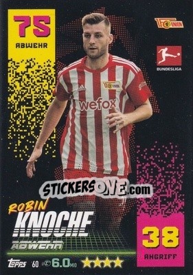 Cromo Robin Knoche - German Fussball Bundesliga 2022-2023. Match Attax - Topps