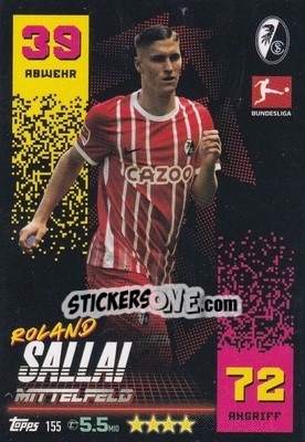 Sticker Roland Sallai - German Fussball Bundesliga 2022-2023. Match Attax - Topps
