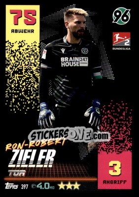 Cromo Ron-Robert Zieler - German Fussball Bundesliga 2022-2023. Match Attax - Topps