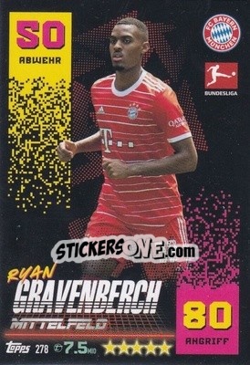 Cromo Ryan Gravenberch - German Fussball Bundesliga 2022-2023. Match Attax - Topps