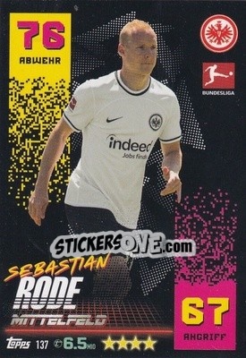 Sticker Sebastian Rode - German Fussball Bundesliga 2022-2023. Match Attax - Topps