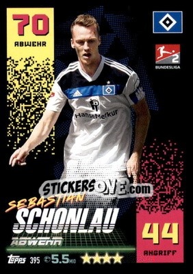 Sticker Sebastian Schonlau - German Fussball Bundesliga 2022-2023. Match Attax - Topps