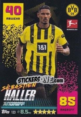 Figurina Sébastien Haller - German Fussball Bundesliga 2022-2023. Match Attax - Topps