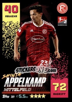 Cromo Shinta Appelkamp - German Fussball Bundesliga 2022-2023. Match Attax - Topps