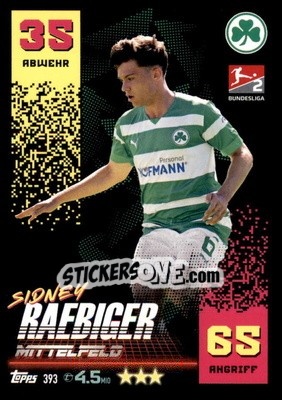 Sticker Sidney Raebiger - German Fussball Bundesliga 2022-2023. Match Attax - Topps