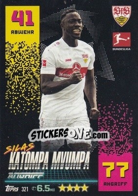 Sticker Silas Katompa Mvumpa - German Fussball Bundesliga 2022-2023. Match Attax - Topps
