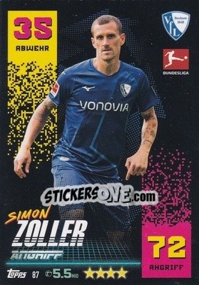 Sticker Simon Zoller - German Fussball Bundesliga 2022-2023. Match Attax - Topps