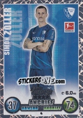 Sticker Simon Zoller - German Fussball Bundesliga 2022-2023. Match Attax - Topps