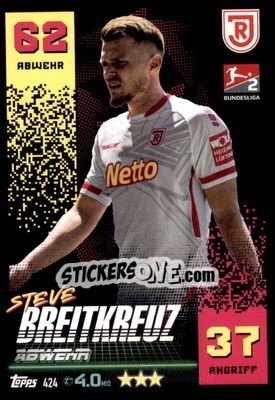 Sticker Steve Breitkreuz - German Fussball Bundesliga 2022-2023. Match Attax - Topps