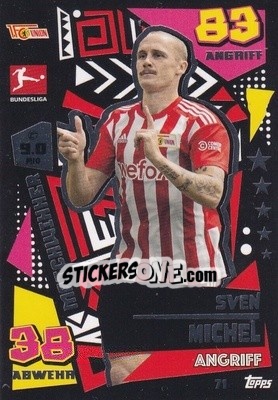 Sticker Sven Michel - German Fussball Bundesliga 2022-2023. Match Attax - Topps