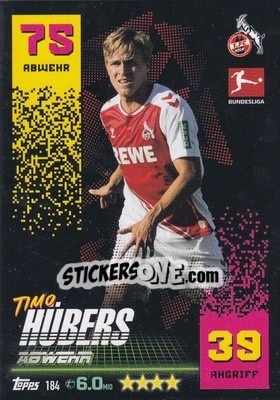 Sticker Timo Hübers - German Fussball Bundesliga 2022-2023. Match Attax - Topps