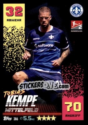 Sticker Tobias Kempe - German Fussball Bundesliga 2022-2023. Match Attax - Topps