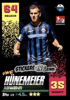 Figurina Uwe Hünemeier - German Fussball Bundesliga 2022-2023. Match Attax - Topps