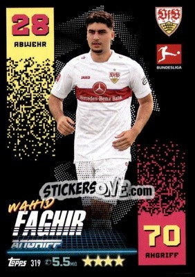Cromo Wahid Faghir - German Fussball Bundesliga 2022-2023. Match Attax - Topps