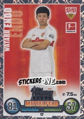 Sticker Wataru Endo - German Fussball Bundesliga 2022-2023. Match Attax - Topps