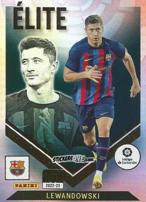Cromo Lewandowski - Liga 2022-2023. Megacracks n. 497 - Panini