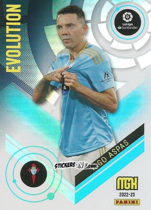 Sticker Iago Aspas - Liga 2022-2023. Megacracks n. 500 - Panini