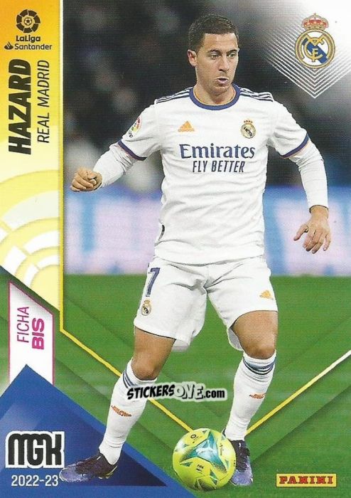 Figurina Eden Hazard - Liga 2022-2023. Megacracks n. 223BIS - Panini
