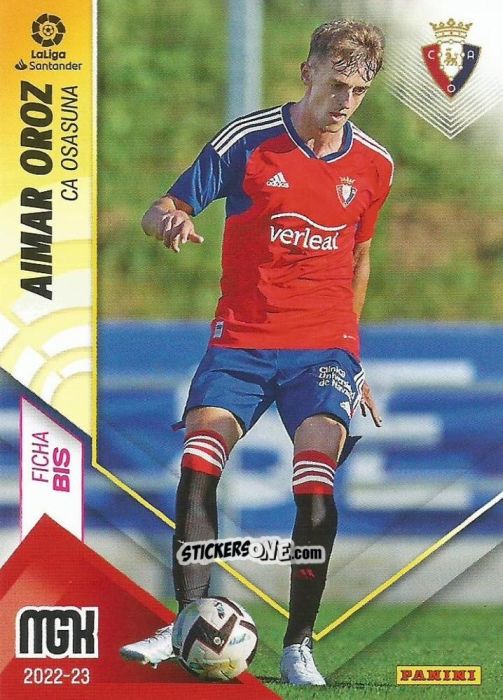Figurina Aimar Oroz - Liga 2022-2023. Megacracks n. 255BIS - Panini