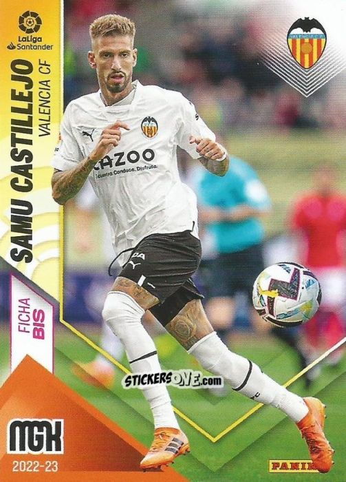 Figurina Samu Castillejo - Liga 2022-2023. Megacracks n. 330BIS - Panini