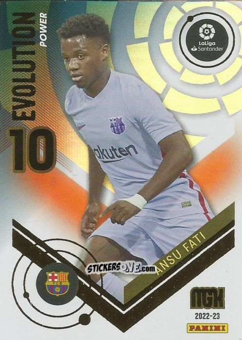 Figurina Ansu Fati - Liga 2022-2023. Megacracks n. P371 - Panini