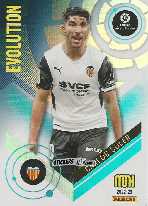 Cromo Carlos Soler - Liga 2022-2023. Megacracks n. 378 - Panini