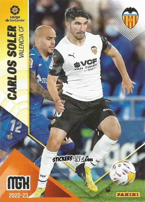 Cromo Carlos Soler - Liga 2022-2023. Megacracks n. 328 - Panini
