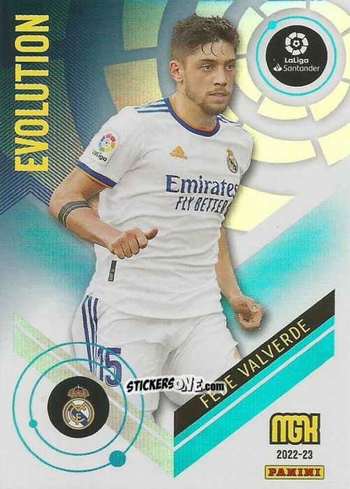 Figurina Fede Valverde - Liga 2022-2023. Megacracks n. 385 - Panini