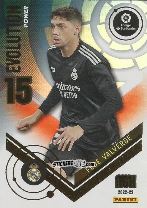 Figurina Fede Valverde - Liga 2022-2023. Megacracks n. P385 - Panini