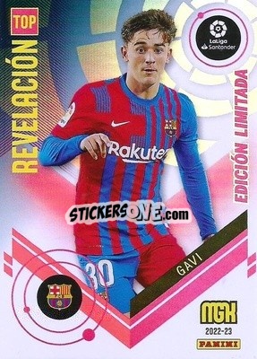 Sticker Gavi - Liga 2022-2023. Megacracks - Panini