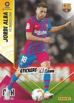 Sticker Jordi Alba - Liga 2022-2023. Megacracks n. 72 - Panini