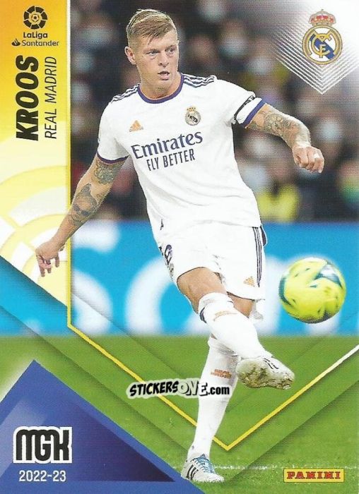 Figurina Kroos - Liga 2022-2023. Megacracks n. 218 - Panini