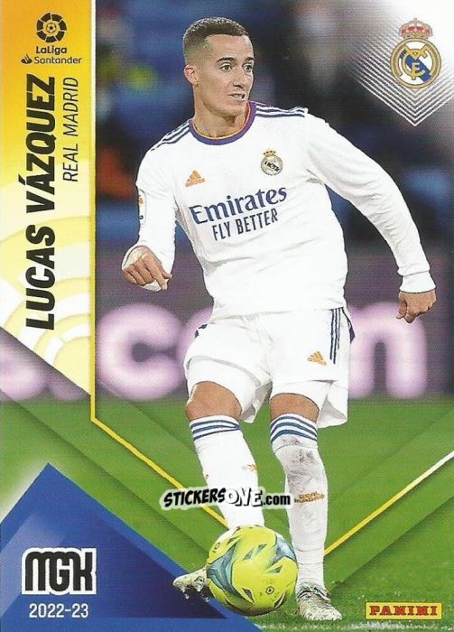 Figurina Lucas Vázquez - Liga 2022-2023. Megacracks n. 217 - Panini