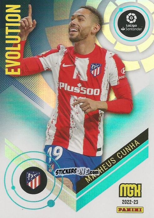 Figurina Matheus Cunha - Liga 2022-2023. Megacracks n. 394 - Panini