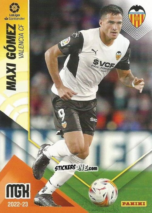Sticker Maxi Gómez - Liga 2022-2023. Megacracks n. 333 - Panini