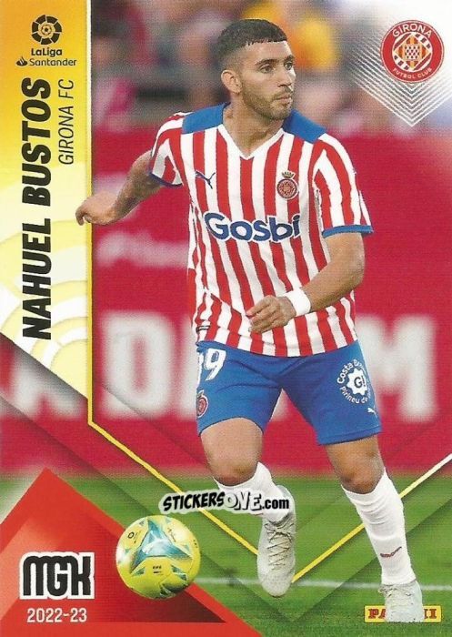 Cromo Nahuel Bustos - Liga 2022-2023. Megacracks n. 207 - Panini