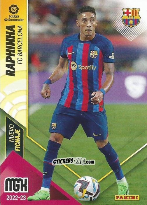 Sticker Raphinha - Liga 2022-2023. Megacracks n. 446 - Panini