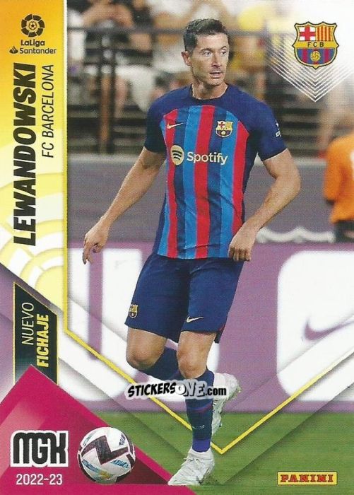 Cromo Robert Lewandowski - Liga 2022-2023. Megacracks n. 453 - Panini