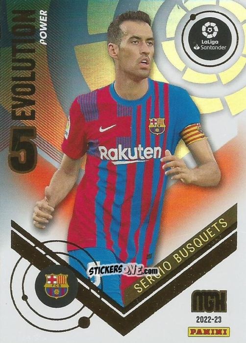 Sticker Sergio Busquets - Liga 2022-2023. Megacracks n. P401 - Panini