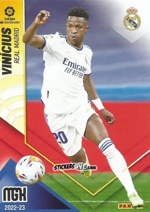 Figurina Vinicius - Liga 2022-2023. Megacracks n. 224 - Panini
