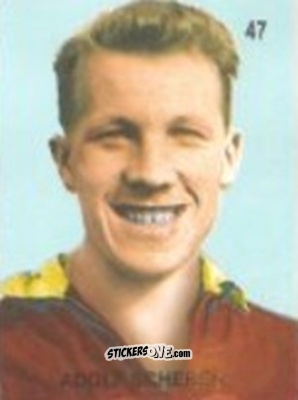Cromo Adolf Scherer - Campeonato Mundial de Futbol 1958 Suecia n. 47 - IMPORTADORES PERUANOS